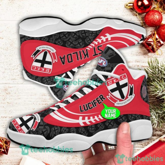 AFL St Kilda Saints Custom Name Multi Logo Air Jordan 13 Shoes