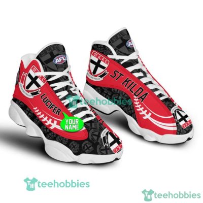 AFL St Kilda Saints Custom Name Multi Logo Air Jordan 13 Shoes