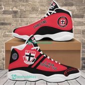 Afl St Kilda Saints Custom Name Red Black Air Jordan 13 Shoes 2727.jpg - demo10