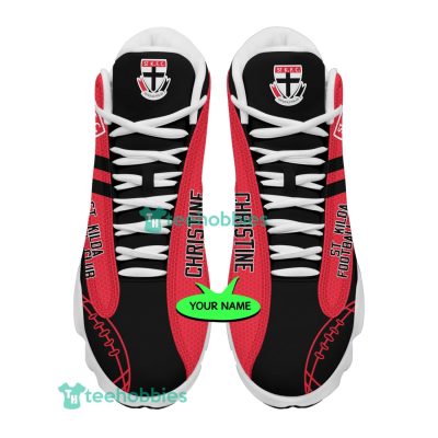 AFL St Kilda Saints Custom Name Red Black Air Jordan 13 Shoes