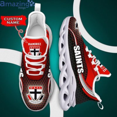 AFL St Kilda Saints Custom Name Red Black Max Soul Shoes