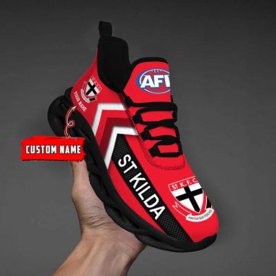 AFL St Kilda Saints Custom Name Red Max Soul Shoes V2
