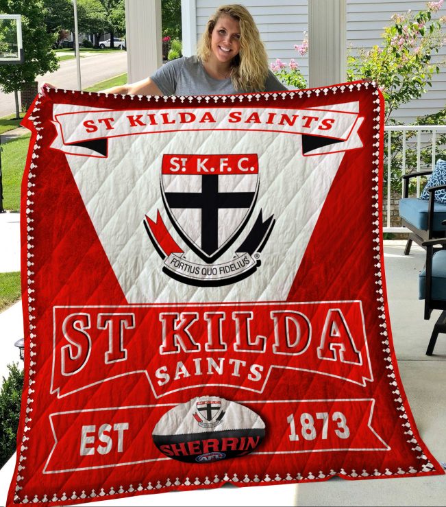 AFL St Kilda Saints EST 1873 Quilt Blanket