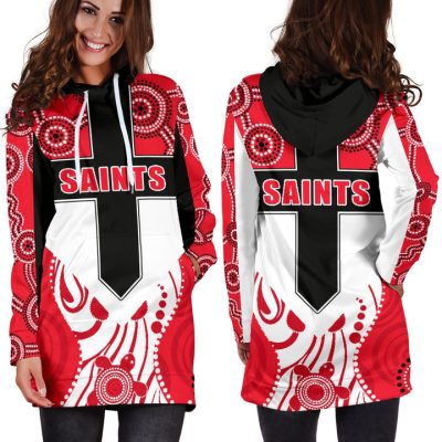 AFL St Kilda Saints Indigenous Red Women Hoodie Dress