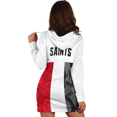 AFL St Kilda Saints Indigenous White Women Hoodie Dress