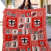 AFL St Kilda Saints Red Mascot Quilt Blanket
