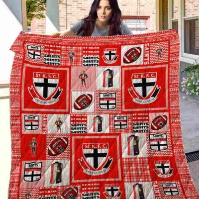 AFL St Kilda Saints Red Mascot Quilt Blanket