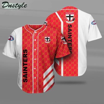 AFL St Kilda Saints Red White Baseball Jersey