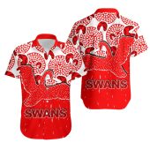 AFL Sydney Swans Aboriginal Patterns Hawaiian Shirt