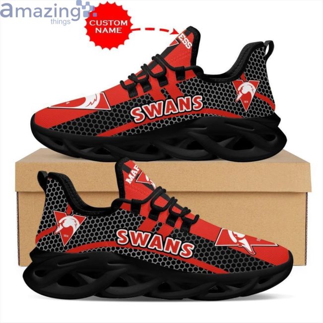 AFL Sydney Swans Custom Name Red Black Max Soul Shoes