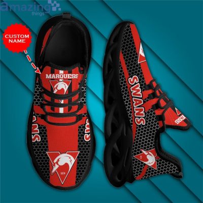 AFL Sydney Swans Custom Name Red Black Max Soul Shoes