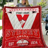 AFL Sydney Swans EST 1874 Quilt Blanket V1