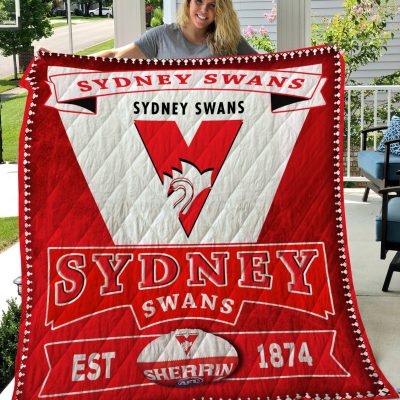 AFL Sydney Swans EST 1874 Quilt Blanket V1