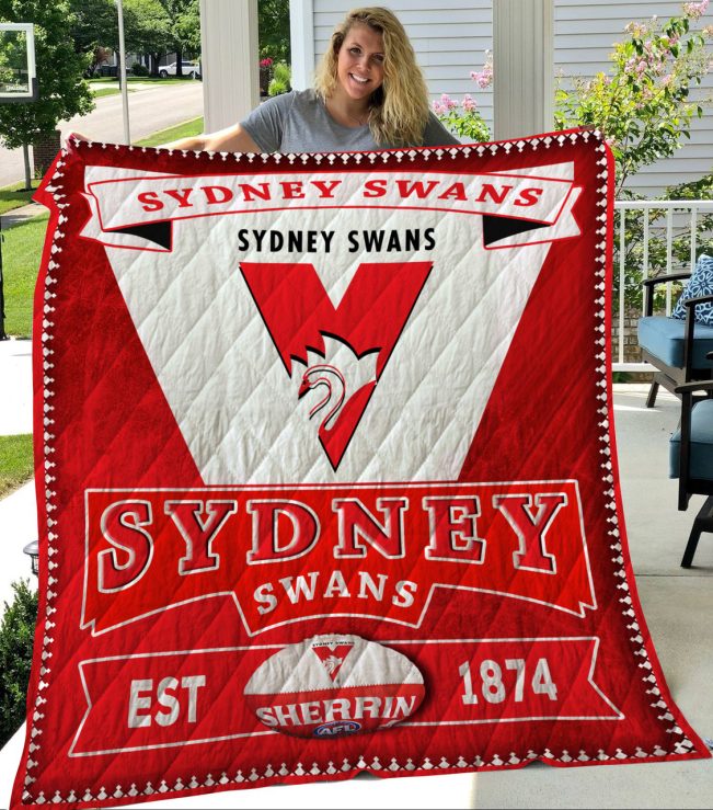 AFL Sydney Swans EST 1874 Quilt Blanket V1