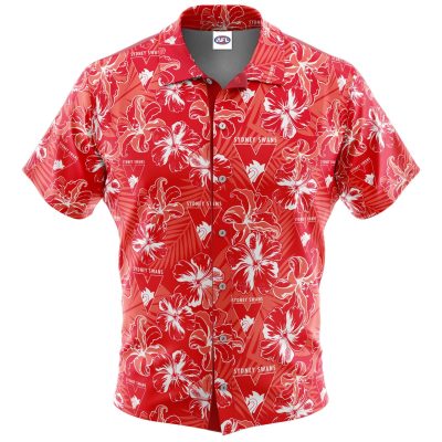 AFL Sydney Swans Floral Hawaiian Shirt