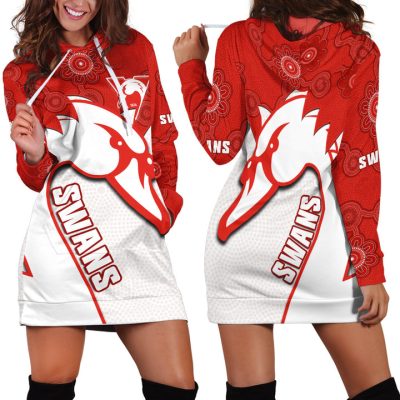 AFL Sydney Swans Indigenous Women Hoodie Dress V3