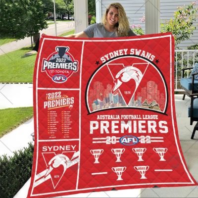 AFL Sydney Swans Premiers 2022 Quilt Blanket