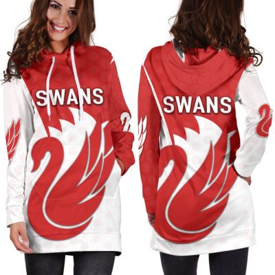 AFL Sydney Swans Red White Women Hoodie Dress