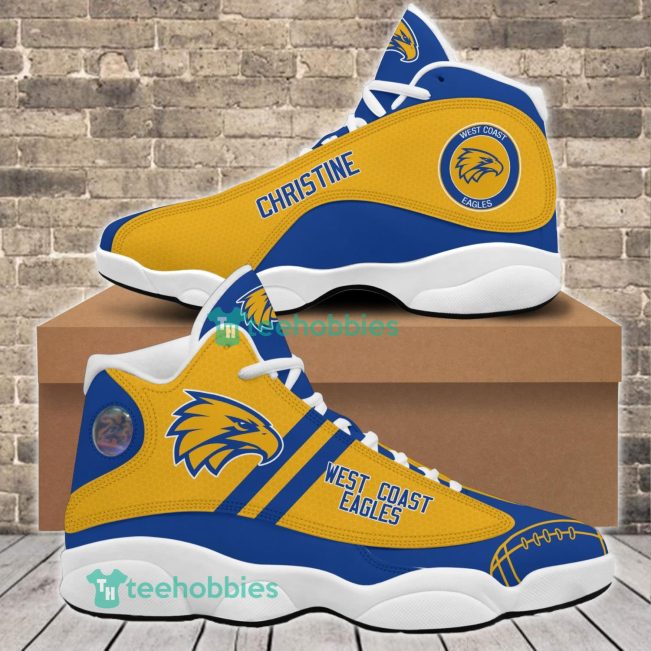 AFL West Coast Eagles Custom Name Air Jordan 13 Shoes