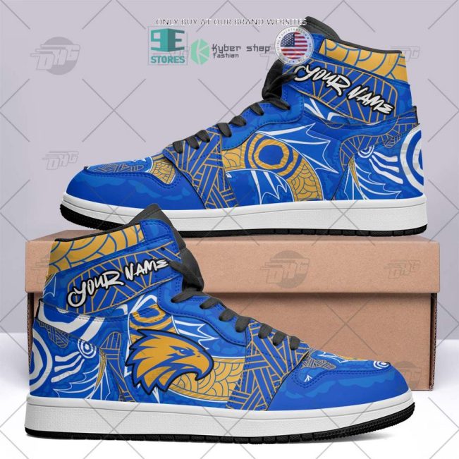 AFL West Coast Eagles Custom Name Indigenous Air Jordan 1 High Sneakers