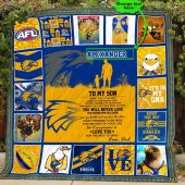 AFL West Coast Eagles Custom Name #MySon Quilt Blanket