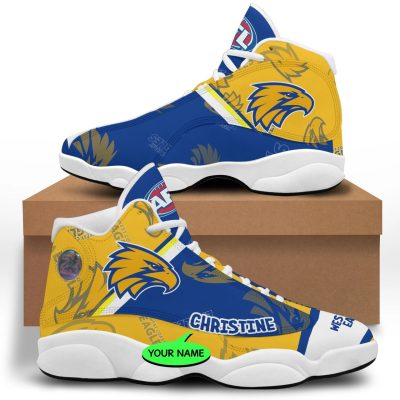 AFL West Coast Eagles Custom Name Printing Air Jordan 13 Shoes