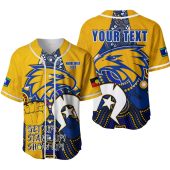 AFL West Coast Eagles Custom Text NAIDOC Week 2022 Baseball Jersey
