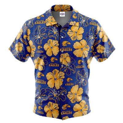 AFL West Coast Eagles Floral Hawaiian Shirt 2