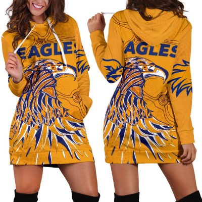AFL West Coast Eagles Indigenous Gold Women Hoodie Dress