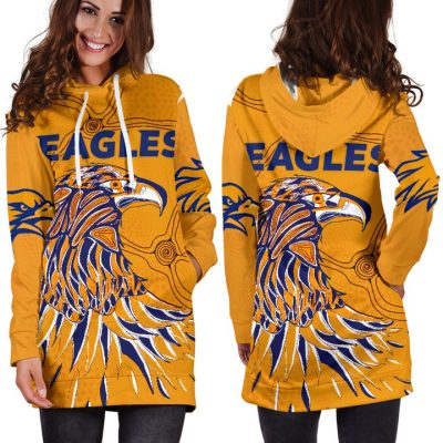 AFL West Coast Eagles Indigenous Gold Women Hoodie Dress