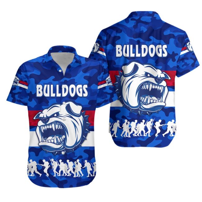 AFL Western Bulldogs ANZAC Day Hawaiian Shirt