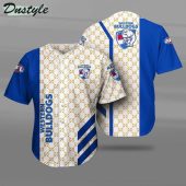 AFL Western Bulldogs Blue White Baseball Jersey
