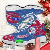 Afl Western Bulldogs Custom Name Blue Fire Air Jordan 13 Shoes 1725.jpeg - demo10