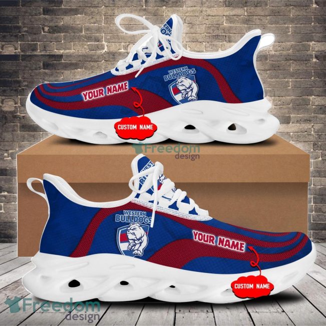 AFL Western Bulldogs Custom Name Blue Max Soul Shoes