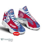 Afl Western Bulldogs Custom Name Blue Paint Air Jordan 13 Shoes 1815.jpeg - demo10