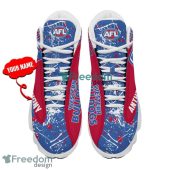 Afl Western Bulldogs Custom Name Blue Paint Air Jordan 13 Shoes 1818.jpeg - demo10