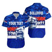 AFL Western Bulldogs Custom Text ANZAC Day Hawaiian Shirt