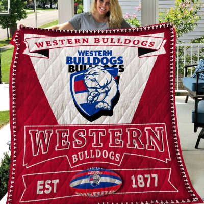 AFL Western Bulldogs EST 1877 Quilt Blanket