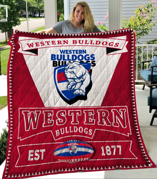 AFL Western Bulldogs EST 1877 Quilt Blanket