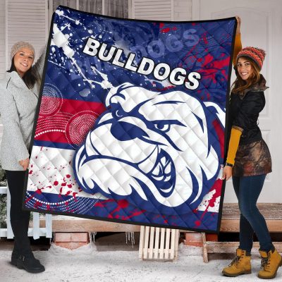 AFL Western Bulldogs Indigenous Quilt Blanket V1