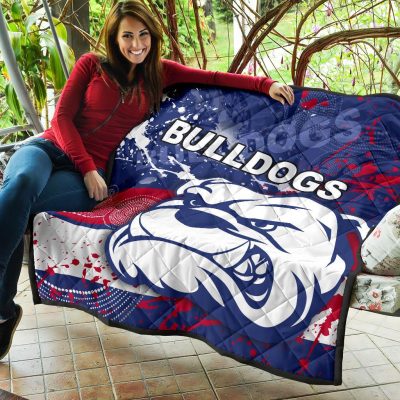 AFL Western Bulldogs Indigenous Quilt Blanket V1