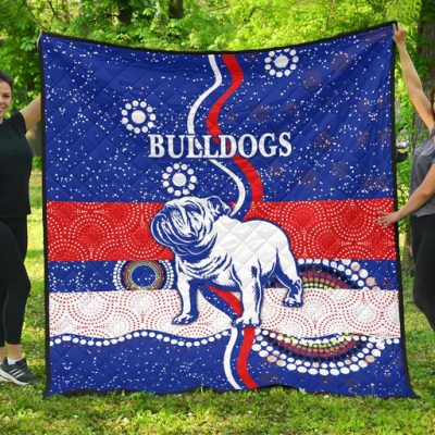 AFL Western Bulldogs Indigenous Quilt Blanket V2