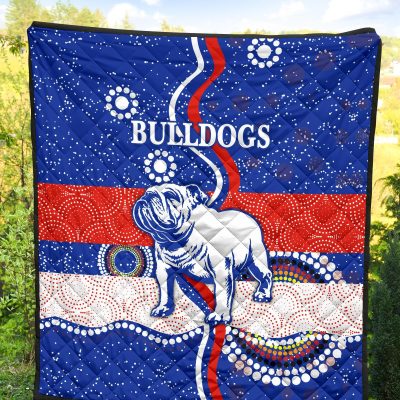 AFL Western Bulldogs Indigenous Quilt Blanket V2