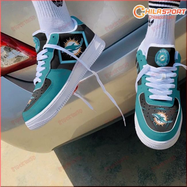 Air Force 1 Miami Dolphins Shoes Stylish Af1 Sneakers Limited Edition Collection - soulcals