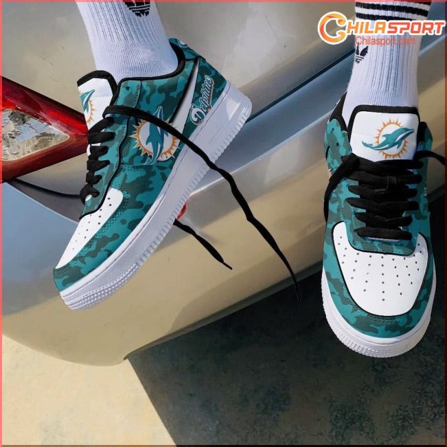 Air Force 1 Miami Dolphins Shoes Stylish Sneakers Gift for Sneakerheads Collection - soulcals