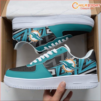Air Force 1 Miami Dolphins Shoes Stylish Sneakers Gifts and Comfortable Footwear - soulcals