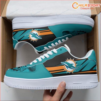 Air Force 1 Miami Dolphins Shoes Stylish Sneakers Official Edition For Men - soulcals