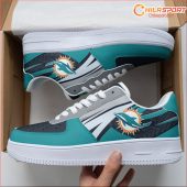 Air Force 1 Miami Dolphins Shoes Stylish Sneakers Perfect Gifts for Dolphins Fans - soulcals