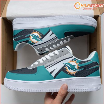 Air Force 1 Miami Dolphins Shoes Stylish Sneakers Perfect Gifts for Dolphins Fans - soulcals