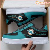 Air Force 1 Miami Dolphins Sneakers Stylish Comfortable Athletic Shoes Gift For Men - soulcals